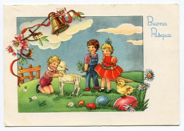 Buona Pasqua Joyeuses Pâques Enfants Cloche Agneau - Pâques
