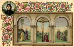 CPA Firenze Florenz Toscana, Heiligenbild, Jesus Am Kreuz, Pastor Pietro Perugino - Sonstige & Ohne Zuordnung