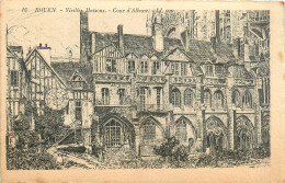76*  ROUEN   Veilles Maison  Cour D Albane (dessin)       RL27,1472 - Rouen