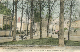 77* FONTAINEBLEAU   Place Ganbetta  Av Du Chemin De Fer     RL27,1847 - Fontainebleau