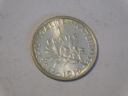 France 1 Franc 1919 FDC Silver Argent - 1 Franc