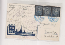 YUGOSLAVIA, NOVI SAD Stamp Expo Postcard With Autographs - Brieven En Documenten