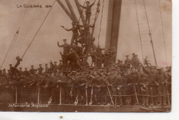 Militaria Carte Photo Très Animée Guerre 14/18 Infanterie Anglaise - War 1914-18