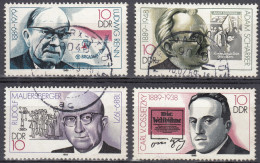 DDR - 1989 - Lotto Di 4 Valori Usati: Yvert 2837/2840. - Used Stamps