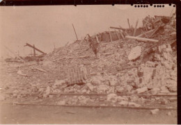 Flavy Le Martel - Photo Ancienne Originale - Une Vue Du Village Bombardé En 1917 - WW1 - 8,5x6cm - Andere & Zonder Classificatie