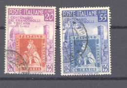 Italie  :  Yv  591-92  (o) - 1946-60: Afgestempeld