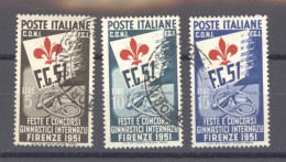 Italie  :  Yv  599-01  (o) - 1946-60: Usados