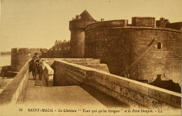 CPA (Ille Et Vilaine). SAINT MALO. Le Château "Tour Qui Qu'en Grogne" Et Le Petit Donjon (n°34) - Saint Malo