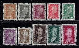 ARGENTINA  1952  SCOTT #599-604,606,611-613  USED - Usados