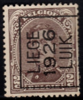 Typo 132-III A (LIEGE 1926 LUIK) - O/used - Typo Precancels 1922-26 (Albert I)