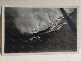 World War Guerra Self-fire Of The Italian Motonave Steamship FELLA To Avoid Seizure Puntarenas Costa Rica 1941. - Guerre 1939-45