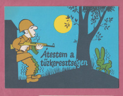 Humor- Atestem A Tuzkeresztségen-  Standard Size, Divided Back, Cancelled And Mailed ,to Budapest. - Humoristiques