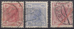 OSTERREICH - 1906 -  Lotto Di 3 Valori Usati: Yvert 96, 99 E 100. - Used Stamps