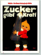 39825811 - Repro Kind Zucker Gibt Kraft Sign. Telemann - Geburtstag