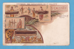 763 ITALY ITALIA LAZIO ROMA ROME SOUVENIR DES CATACOMBES DE CALLISTE RARE POSTCARD - Exhibitions