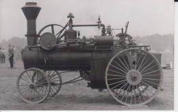 Steam Tractor Real Photo B&W RPPC Kodak 1950 à Today Piston, Cylinders Spoked Wheels Tracteur à Vapeur 2 Scans - Tractores