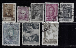 ARGENTINA  1955-1957  SCOTT #642,643,645,658,663,666,670  USED - Used Stamps