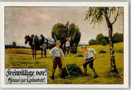 13982011 - Freiwillige Vor  Zur Landarbeit  Landwirtschaft  Heuernte Berufe - Guerre 1914-18