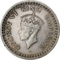 Inde Britannique, George VI, 1/2 Rupee, 1945, Bombay, Argent, SUP, KM:552 - Colonias