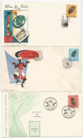Guinea Bissau Portugal 3 Commemorative Covers Dia Do Selo Ultramar 1958/60 Insects - Portugiesisch-Guinea