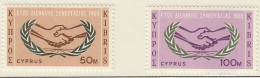 ZYPERN  256-257, Postfrisch **, Jahr Der Internationalen Zusammenarbeit, 1965 - Nuevos