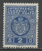 Yougoslavie - Jugoslawien - Yugoslavia Taxe 1931 Y&T N°T80B- Michel N°P(?) (o) - 2d Armoirie - Timbres-taxe
