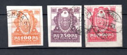 Russia 1921 Old Set October Revolution Stamps (Michel 162/64) Nice Used - Usados