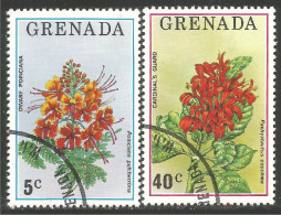 FL-58c Grenada Fleurs Flowers Blumen Poinciana - Sonstige & Ohne Zuordnung