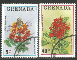FL-58d Grenada Fleurs Flowers Blumen Poinciana - Autres & Non Classés