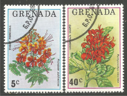 FL-58a Grenada Fleurs Flowers Blumen Poinciana - Otros & Sin Clasificación