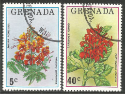 FL-58b Grenada Fleurs Flowers Blumen Poinciana - Autres & Non Classés