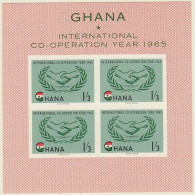 GHANA  Block 16, Postfrisch **, Jahr Der Internationalen Zusammenarbeit, 1965 - Ghana (1957-...)