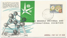 Angola Portugal Commemorative Cover & Cancel 1958 Brussels Universal Exhibition - Angola