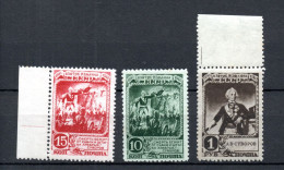 Russia 1941 Old A.Suworov/Turkish Ismails Stamps (Michel 806/07+809) MNH - Unused Stamps