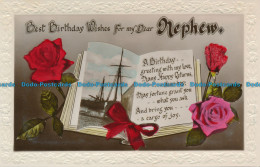 R056943 Greeting Postcard. Best Birthday Wishes For My Dear Nephew. Roses And Bo - Monde