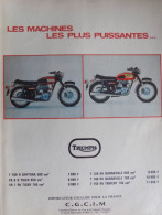 Publicité De Presse ; Motos Triumph - Advertising