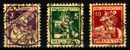 SCHWEIZ PRO JUVENTUTE Nr 130-132 Zentrisch Gestempelt X1AA7BE - Used Stamps