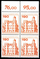 BERLIN DS BURGEN U. SCHLÖSSER Nr 539 Postfrisch VIERERB X213226 - Unused Stamps