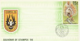Papua New Guinea  1986 Stampex Prepaid Envelope N08 FDC - Papua New Guinea