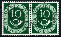 BRD DS POSTHORN Nr 128 Gestempelt WAAGR PAAR X57A6F6 - Used Stamps