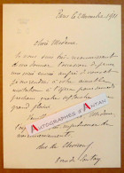 ● L.A.S 1911 Du DUC DE CHOISEUL - à Identifier - Rue De Sontay Paris - Invitation Opéra - Lettre Autographe LAS Noblesse - Other & Unclassified