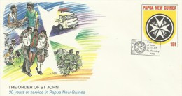 Papua New Guinea 1987 Order Of St John Prepaid Envelope N13 FDC - Papua Nuova Guinea