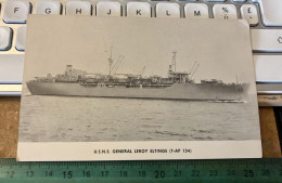 Real Photo Bateau Navire Naval Commercial Ship  General Leroy - Post Card - Bateaux