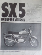 Publicité De Presse ; Moto Peugeot SX5 - Werbung
