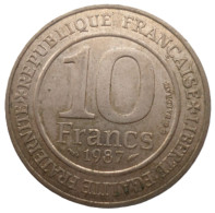 FRANCE.... 10 Francs  Millénaire Capétien -année 1987    Pièce Non Nettoyée  Et Patinée (voir Images) - 10 Francs