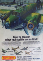 Publicité De Presse ; Jouets Matchbox " Aircraft Kits " - Advertising