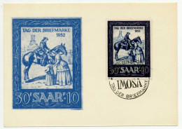 SAARLAND 1952 Nr 316 BELEG MK X720CDE - Cartas & Documentos