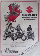 Publicité De Presse ; Motos Suzuki - Werbung