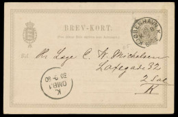 DÄNEMARK Nr KJOBENHAVN GEBRAUCHT GANZSACHE X90B4BA - Postal Stationery
