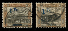SAARGEBIET LANDS.BILD Nr 80AII Und 80AI Gestempelt X6B2592 - Used Stamps